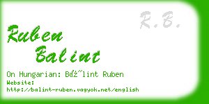ruben balint business card